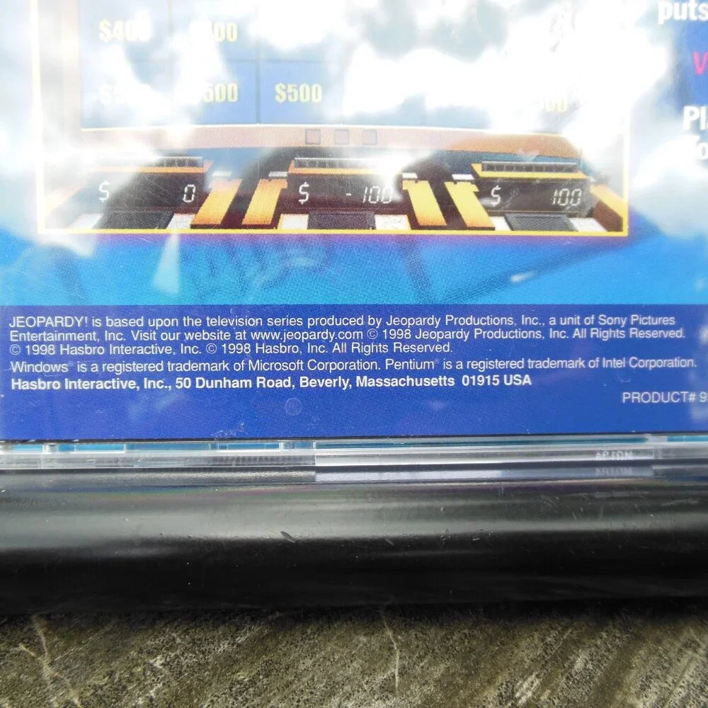 computer game CD ROM Jeopardy featuring Alex Trebek by Hasbro Interactive 1998